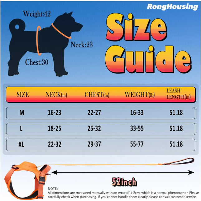 Retractable Dog Harness & Leash Set