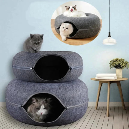 Felt Donut Cat Bed